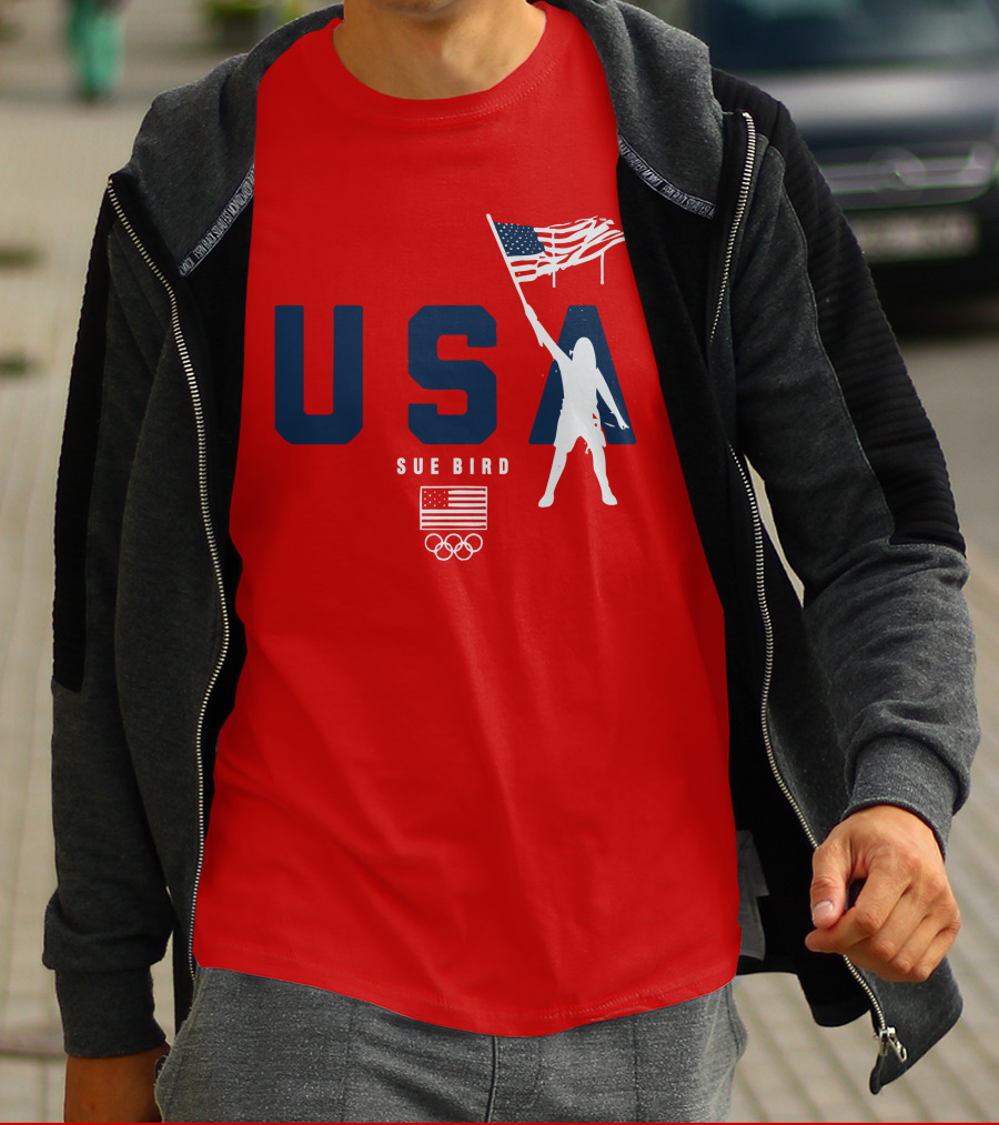 USA Sue Bird Flag Bearer Olympic T-Shirt