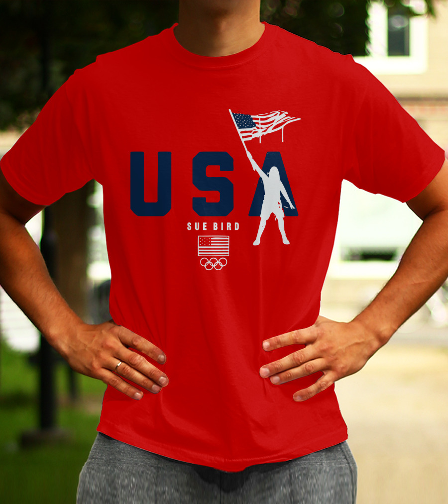 USA Sue Bird Flag Bearer Olympic T-Shirt