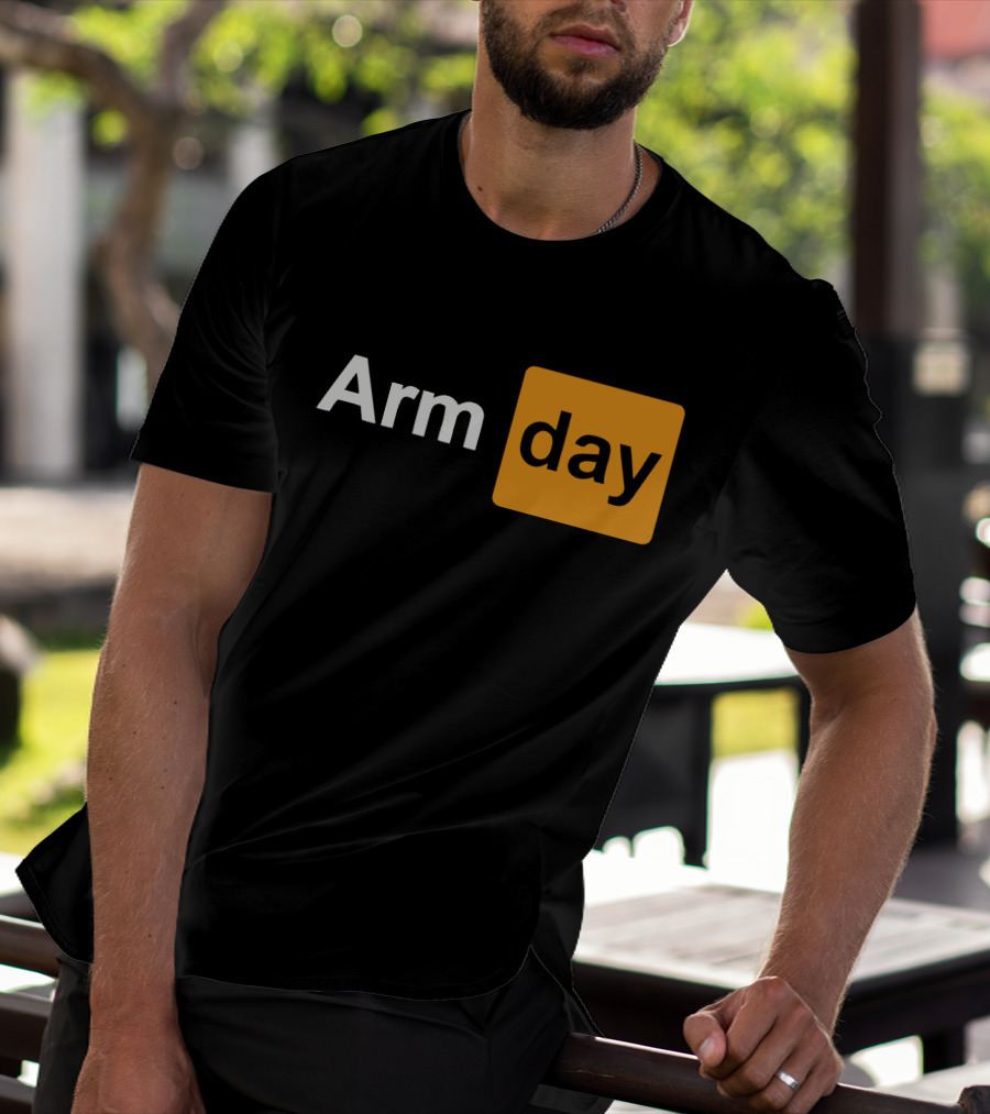 Arm Day Bodybuilding Workout Gym Motivation T-Shirt