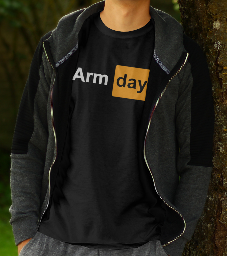 Arm Day Bodybuilding Workout Gym Motivation T-Shirt