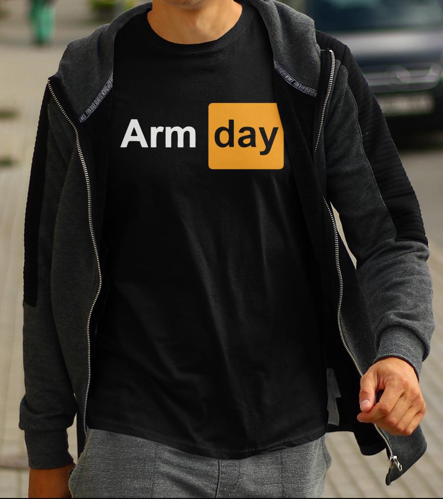 Arm Day Bodybuilding Workout Gym Motivation T-Shirt