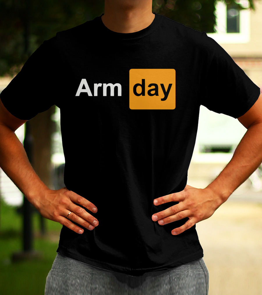 Arm Day Bodybuilding Workout Gym Motivation T-Shirt