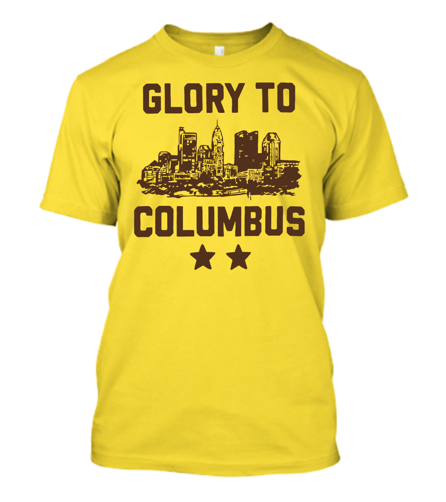 Glory To Columbus Skyline Two Stars T-Shirt
