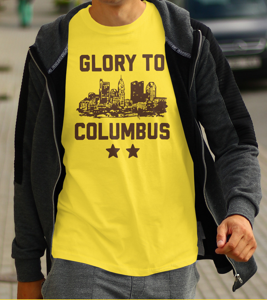 Glory To Columbus Skyline Two Stars T-Shirt