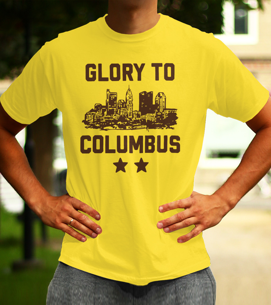 Glory To Columbus Skyline Two Stars T-Shirt