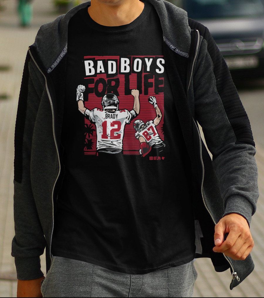 Brady Gronkowski Bad Boys For Life Football 12 87 T-Shirt
