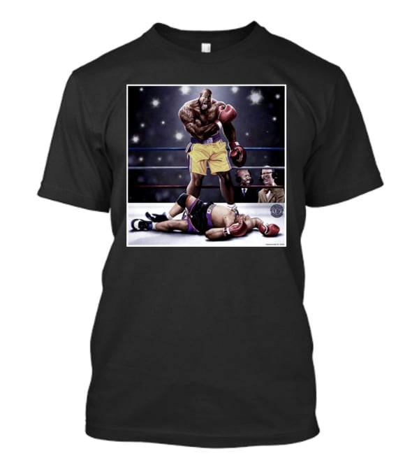 Shaquille O Neal And Chuck Boxing Match With Commentators T-Shirt