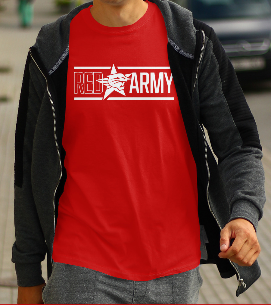 Red Perth Wildcats Fan Army T-Shirt