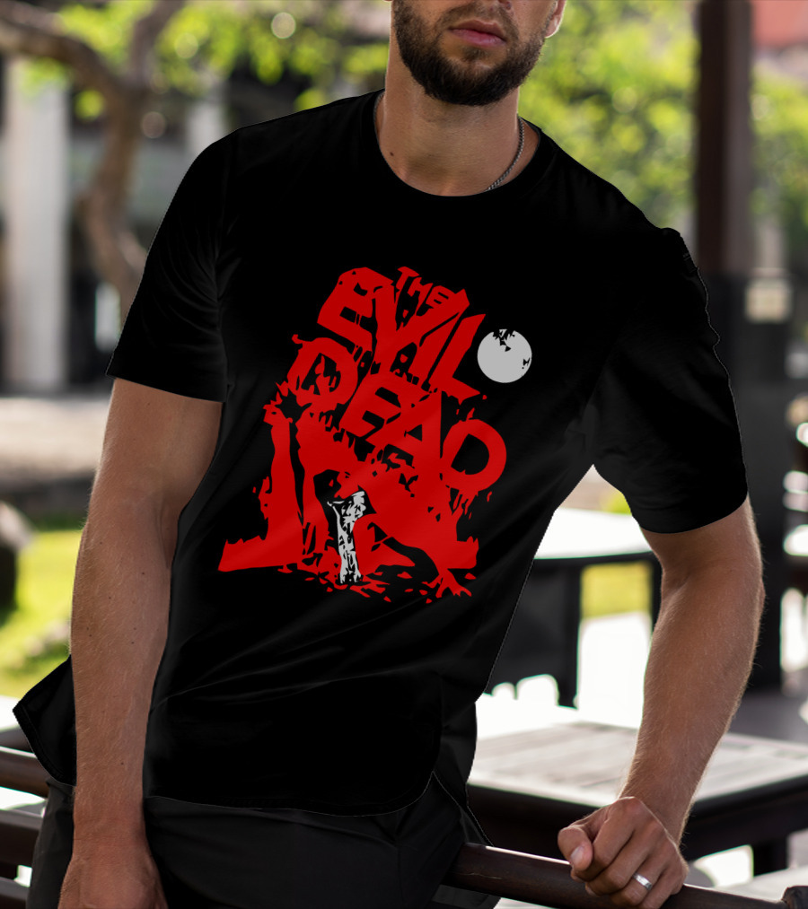 The Evil Dead Red Axe Moon T-Shirt