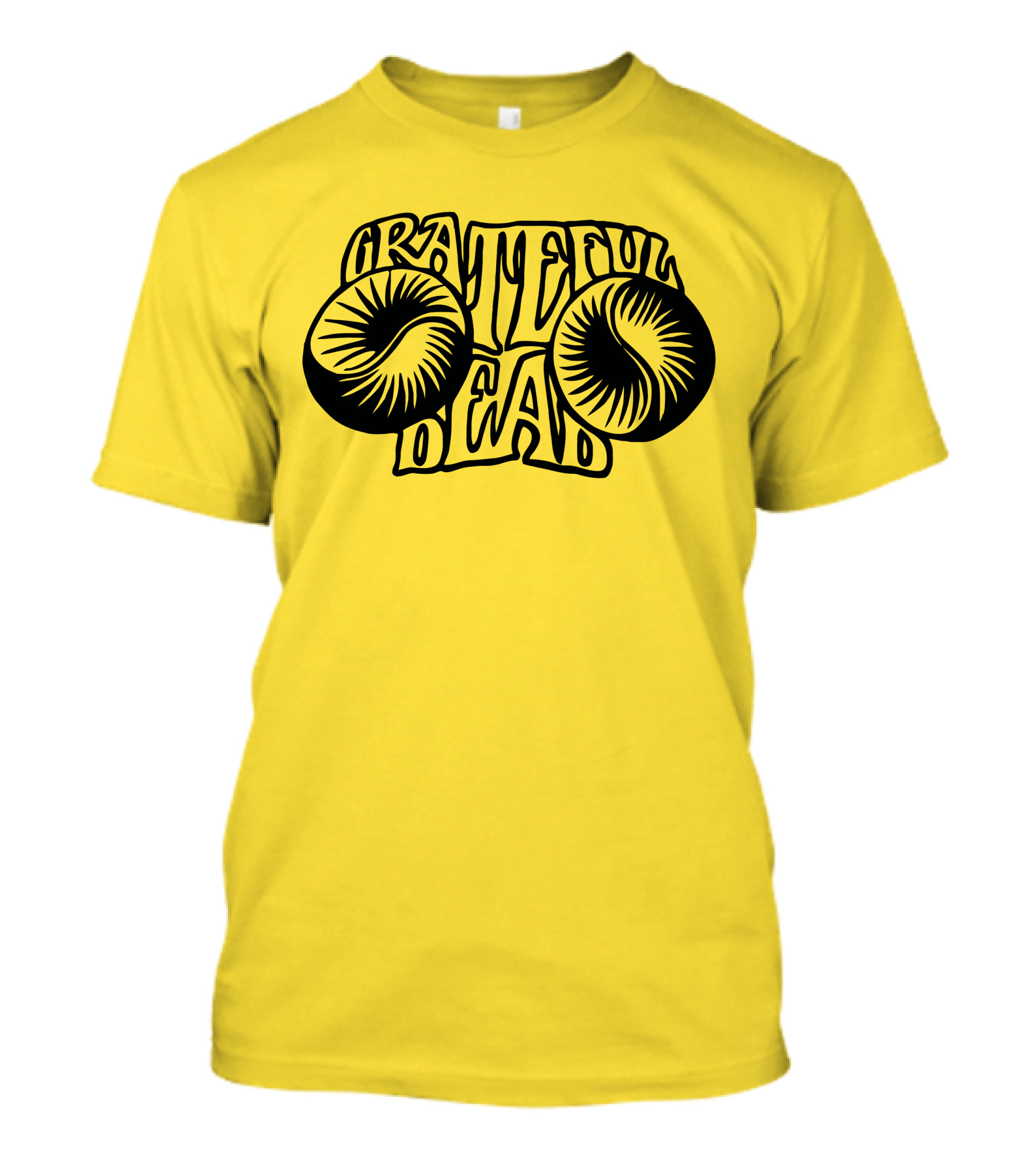 Grateful Dead Psychedelic Sunburst Yellow Background T-Shirt