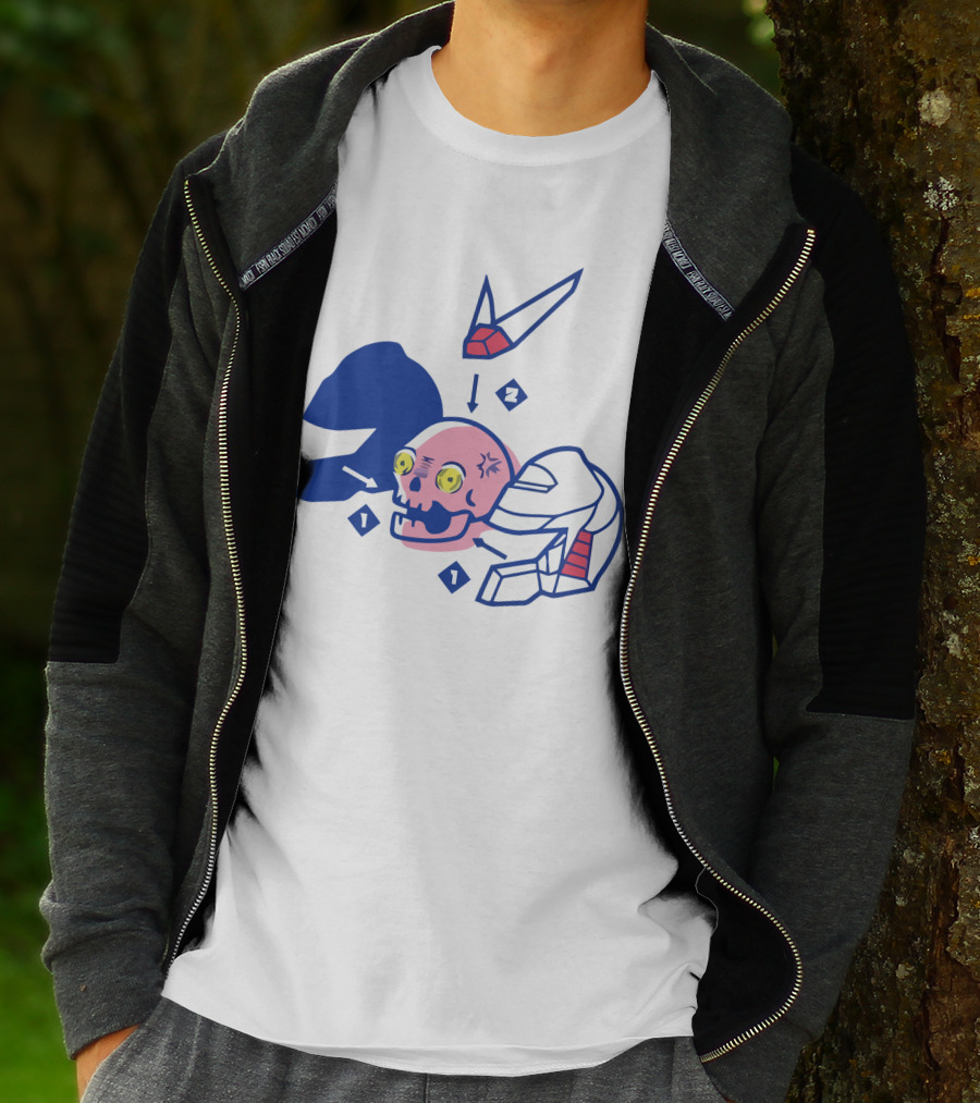 Pewdiepie Mecha Anatomy Skull Robot Disassembled T-Shirt