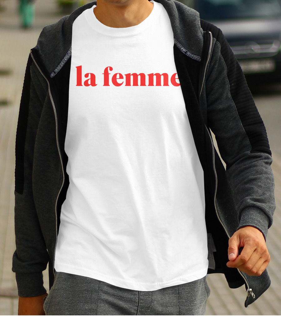 La Femme Band Red Text T-Shirt