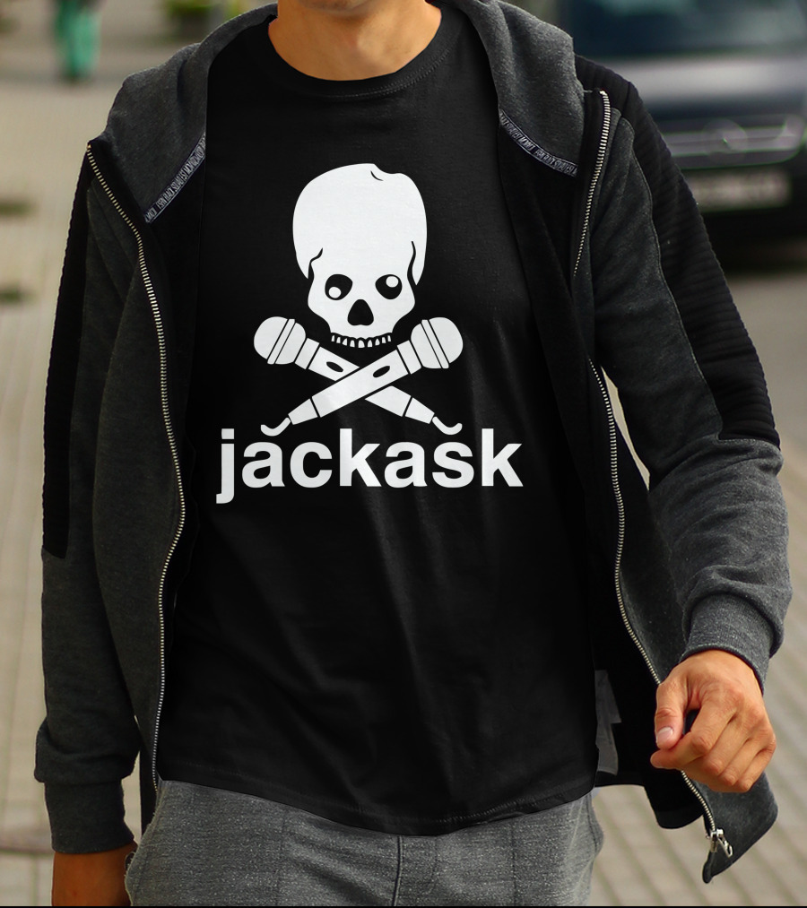 Jackask Jacksfilms Skull And Microphones T-Shirt