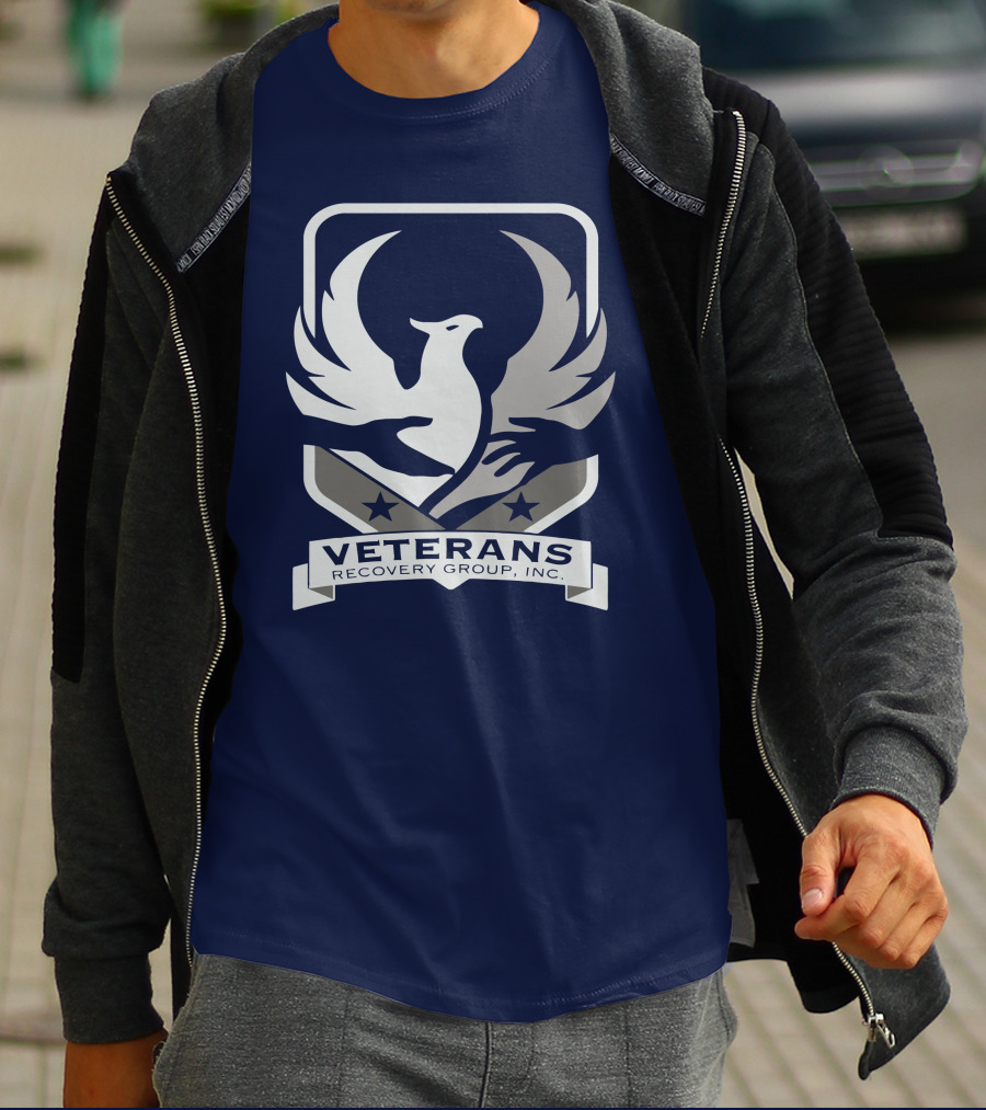VETERANS RECOVERY GROUP INC Eagle Crest Badge T-Shirt