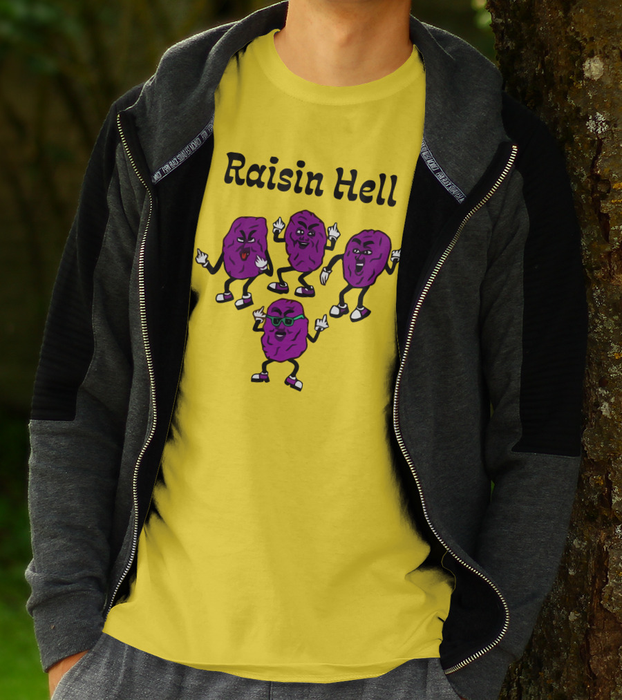 Raisin Hell Dancing Cartoon Purple Raisins T-Shirt