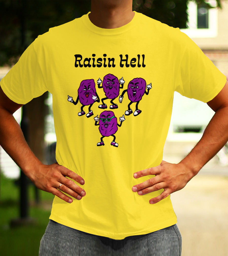 Raisin Hell Dancing Cartoon Purple Raisins T-Shirt