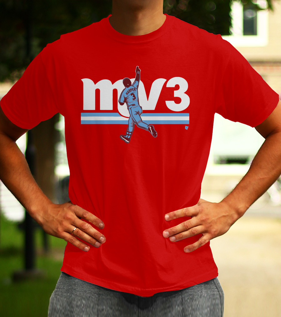 Mv3 Bryce Harper Athletic Tribute Jumping T-Shirt