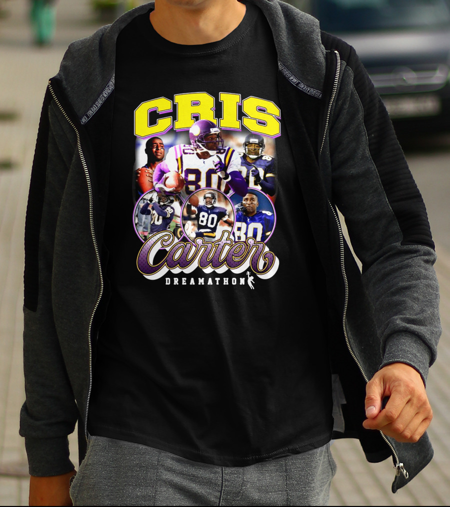 Cris Carter 80 Dreamathon Football Legends T-Shirt