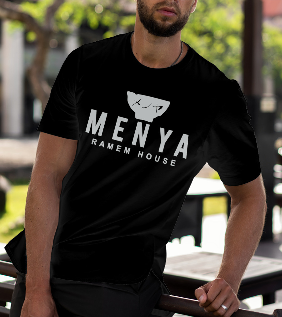 Menya Ramen House Bowl And Text T-Shirt