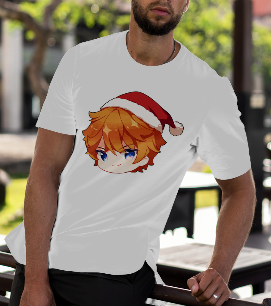 Griffin Burns Chibi Childe Xmas Santa Hat T-Shirt