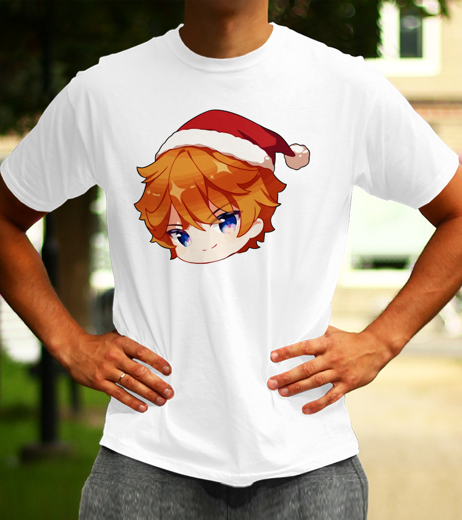 Griffin Burns Chibi Childe Xmas Santa Hat T-Shirt