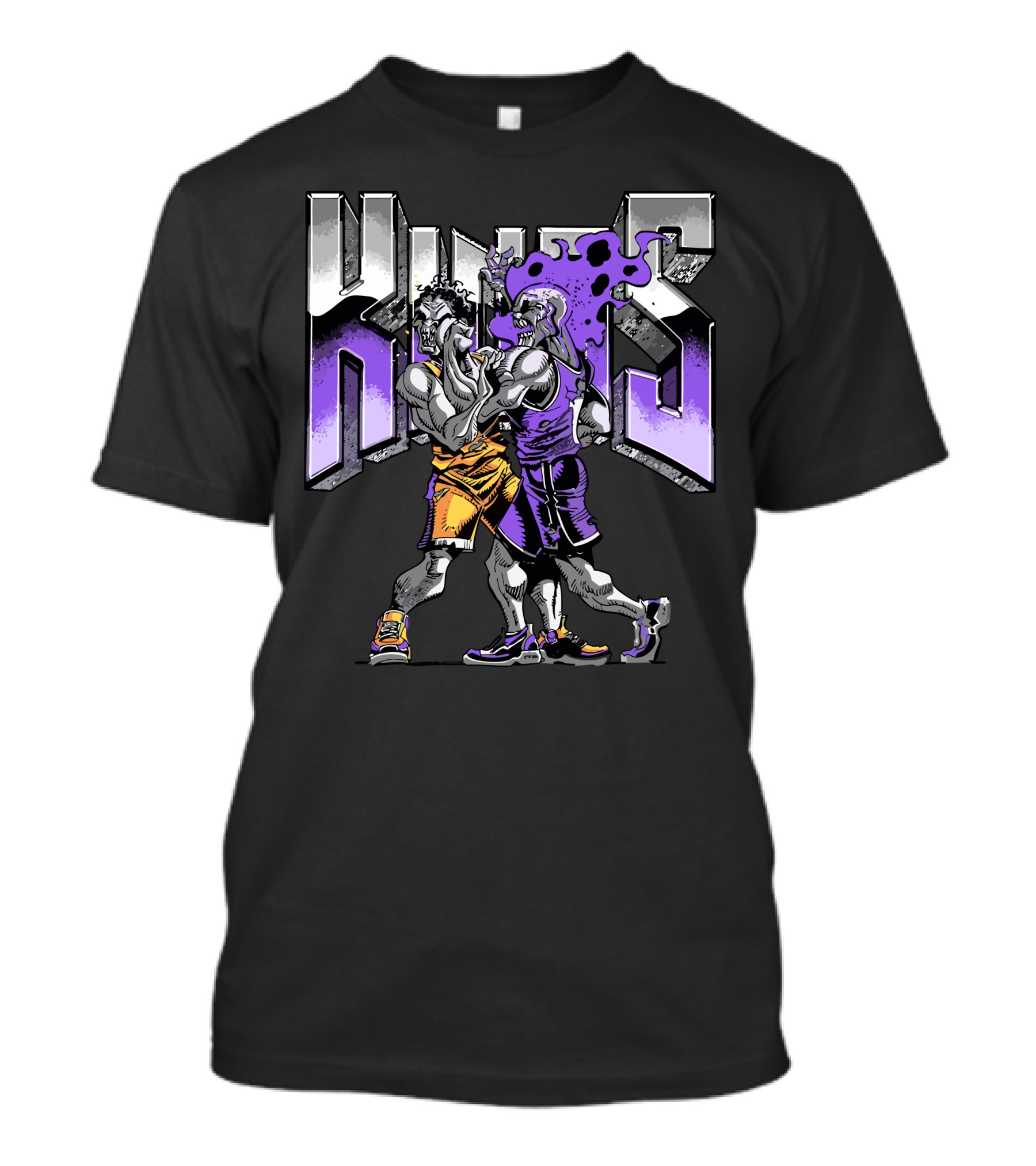Sacramento Kings Revenge Of The Dead Basketball Duel Zombie Warriors T-Shirt