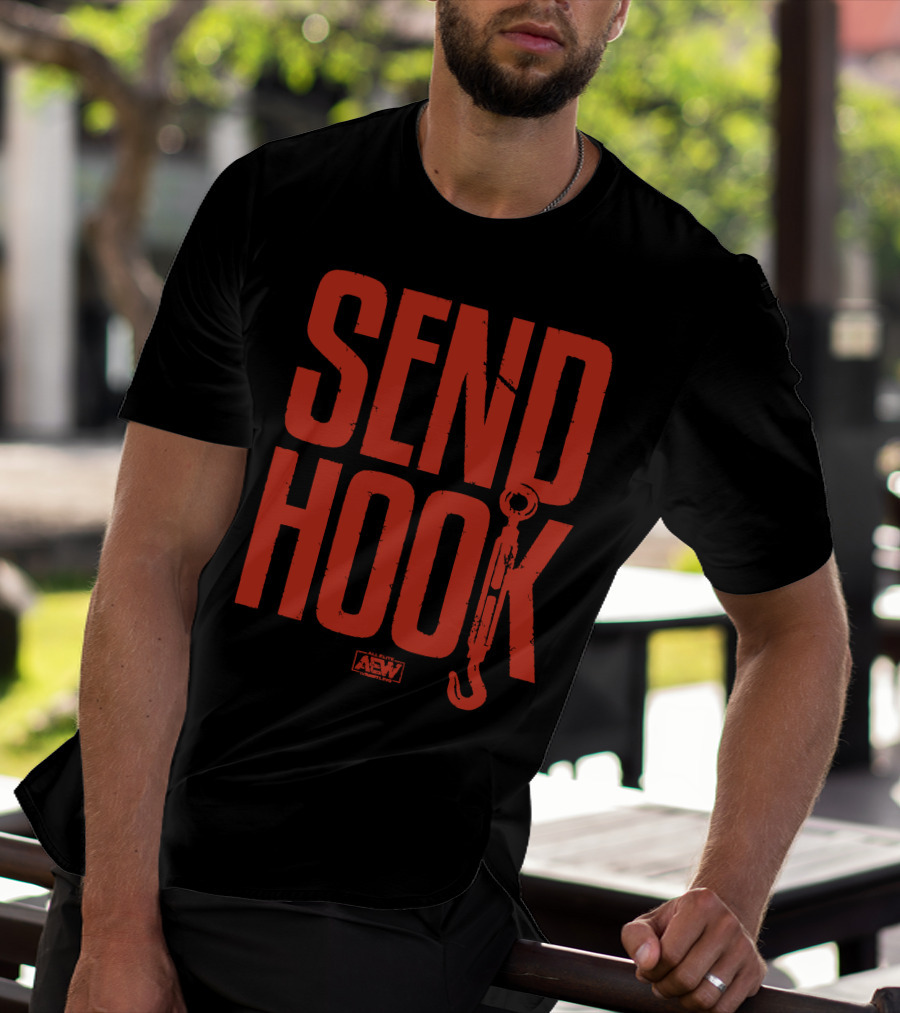 SEND HOOK AEW All Elite Wrestling Merchandise T-Shirt