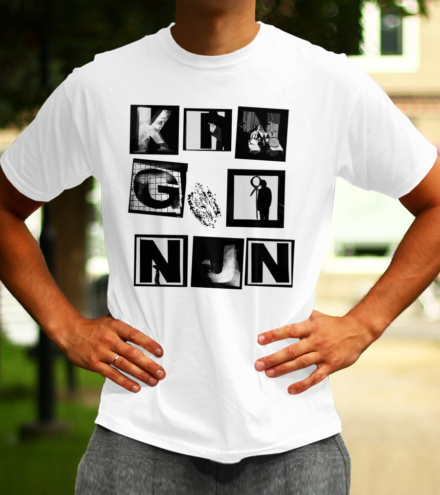 KING NUN SQUARES MERCH BLACK WHITE BLOCKS T-Shirt