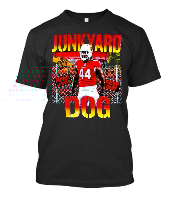 JunkYard Dog Beware Of Dog Keep Out 44 Football Player T-Shirt