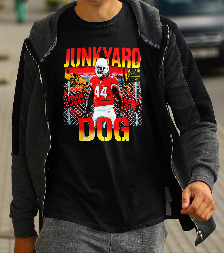 JunkYard Dog Beware Of Dog Keep Out 44 Football Player T-Shirt