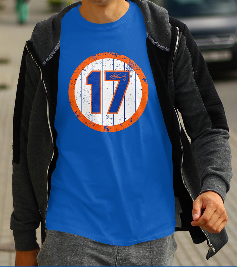 Keith Hernandez 17 New York Mets Jersey Number Signature Classic T-Shirt