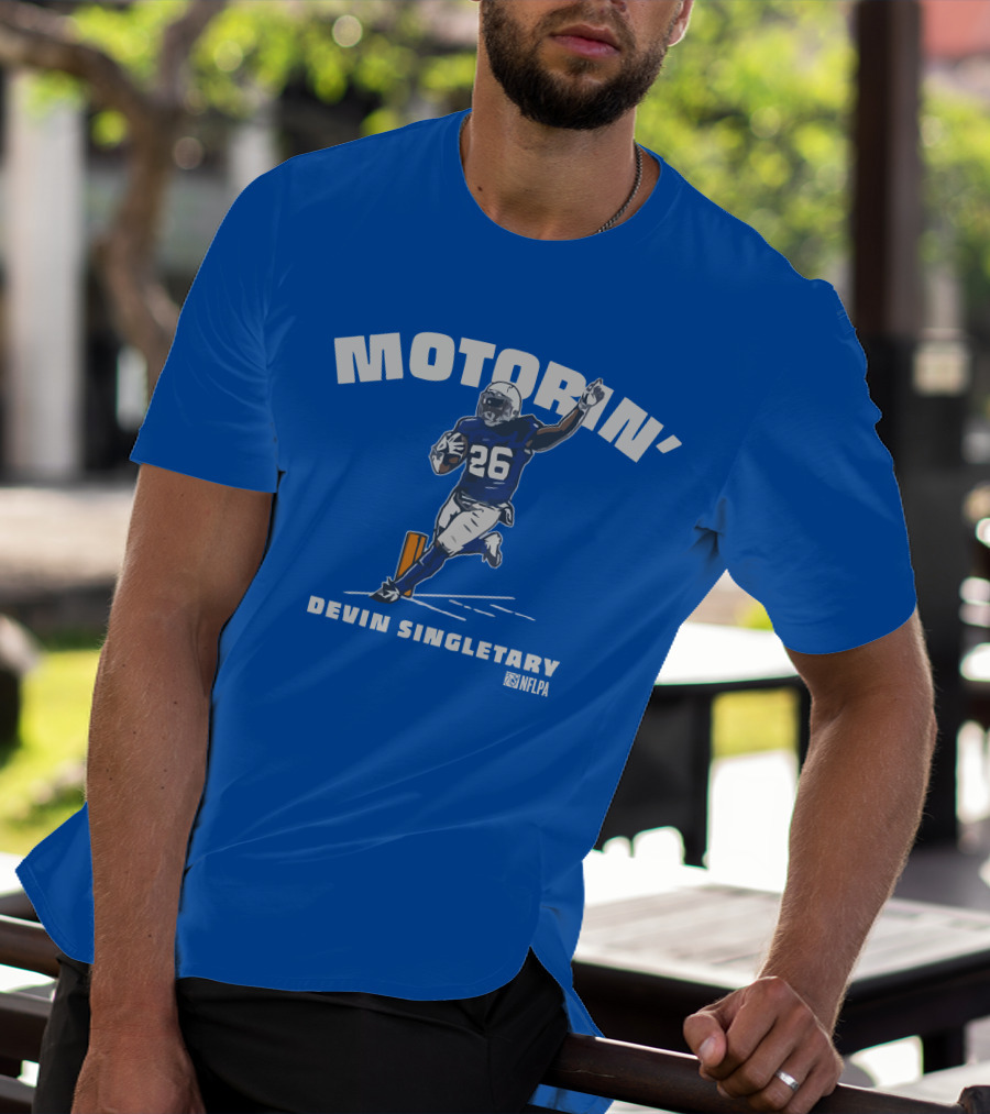 MOTORIN' Devin Singletary NFLPA Number 26 Football Run T-Shirt