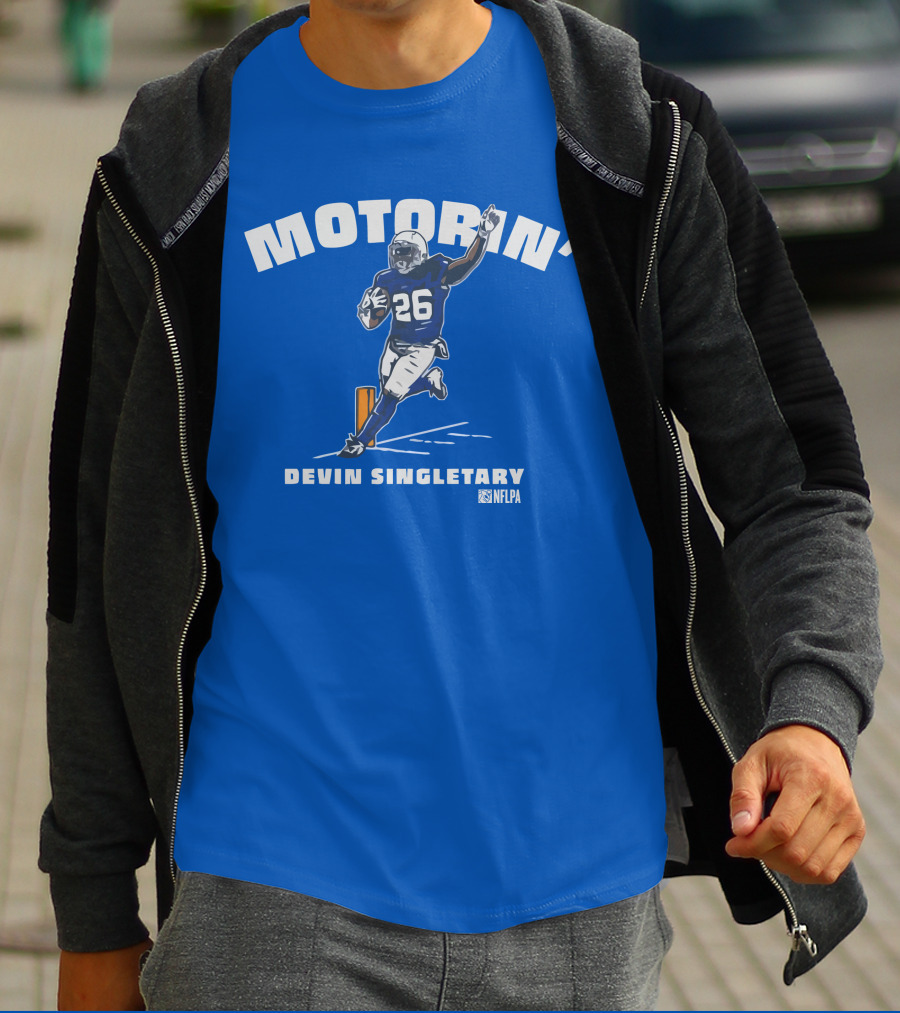 MOTORIN' Devin Singletary NFLPA Number 26 Football Run T-Shirt