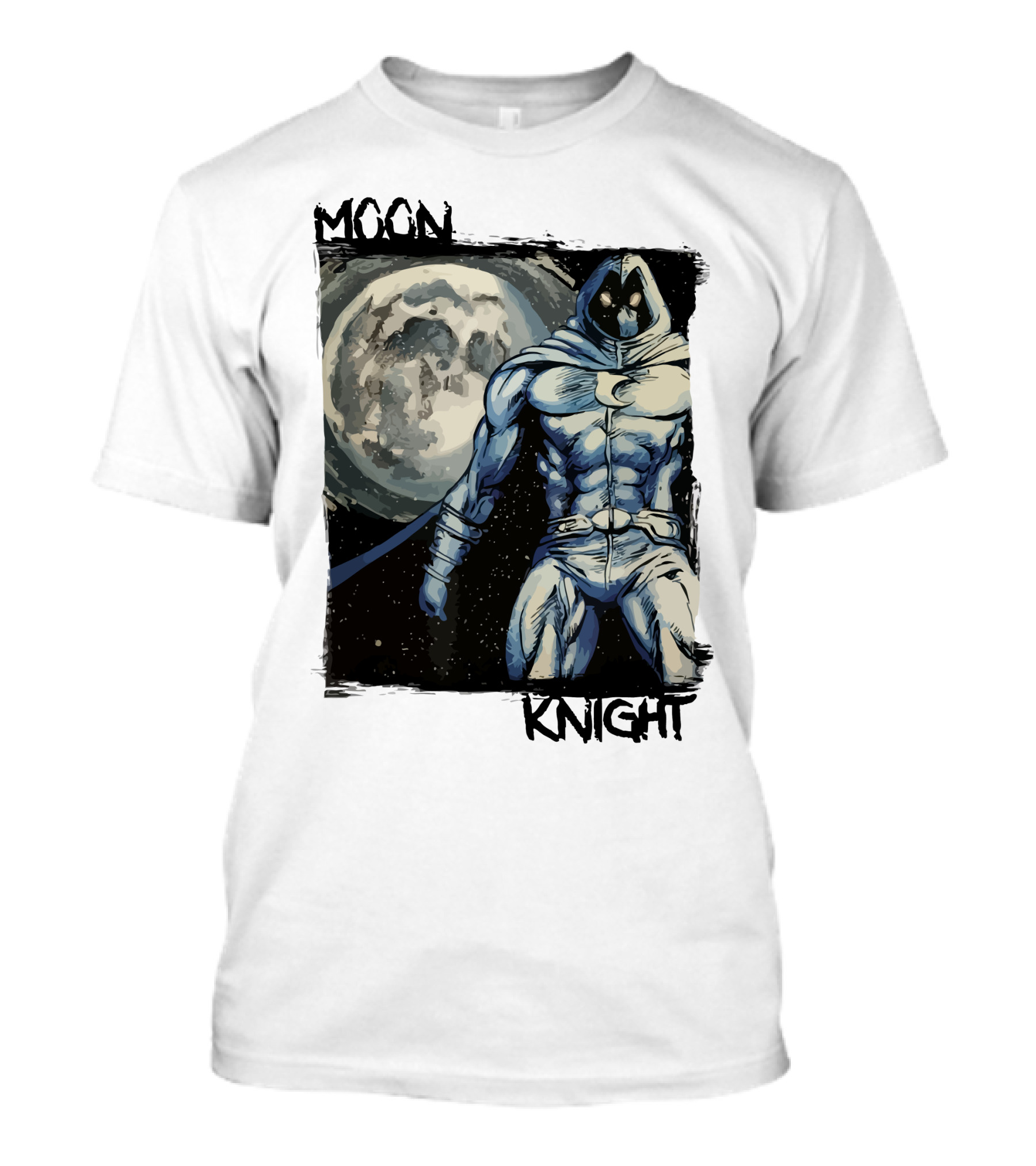 Moon Knight Marc Spector Hero With Full Moon Background T-Shirt