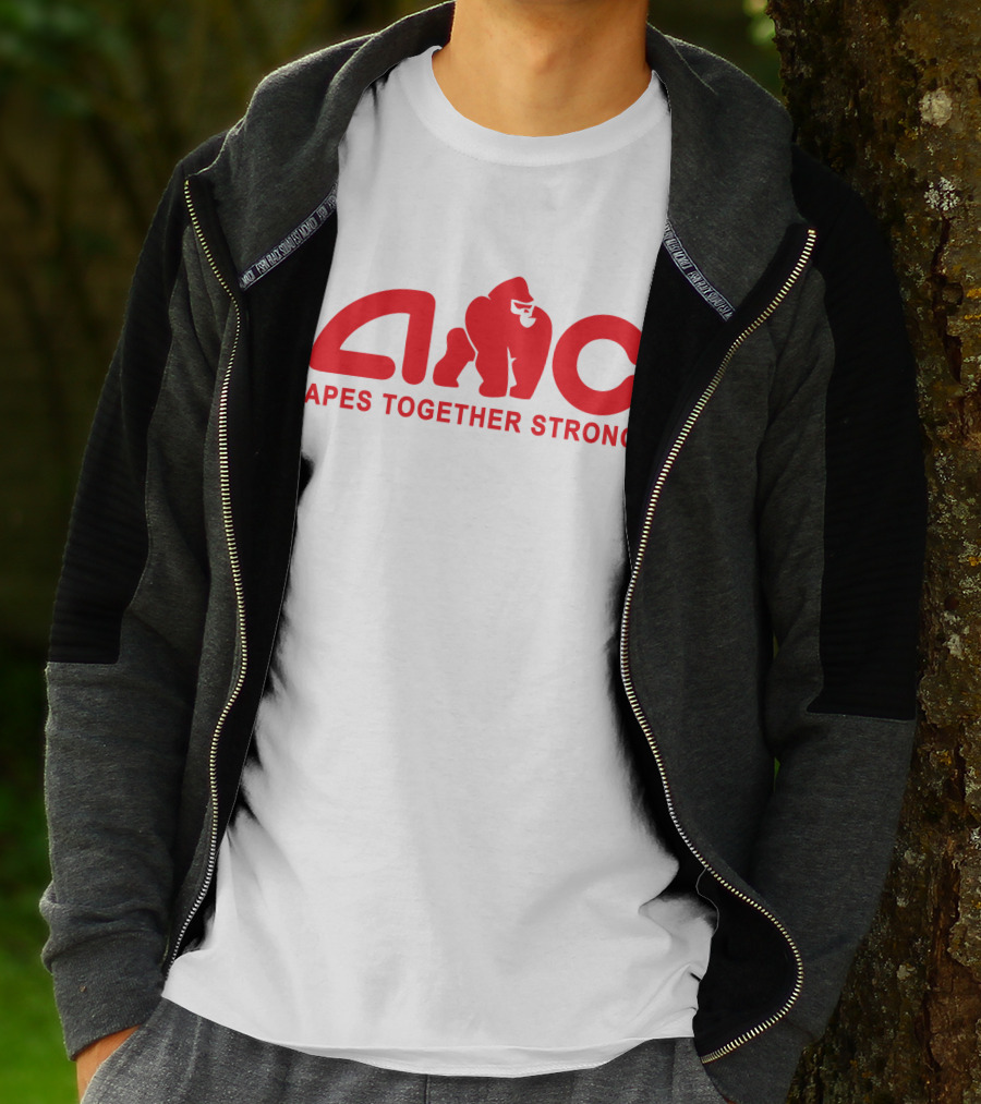 AMC Apes Together Strong Logo With Red Gorilla T-Shirt