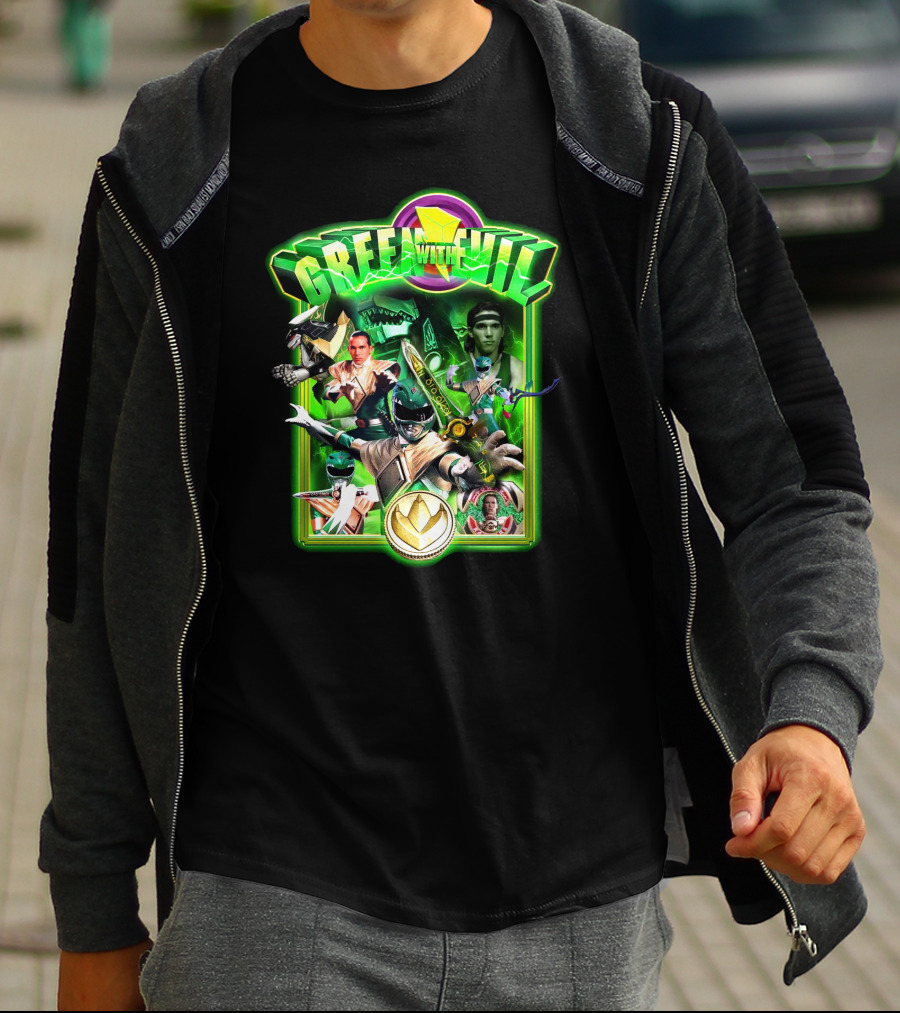 Green With Evil Mighty Morphin Power Rangers Villainous Green Ranger Adventure T-Shirt