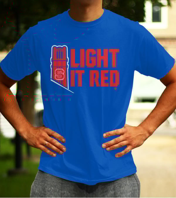 NC State Light It Red Bell Tower T-Shirt