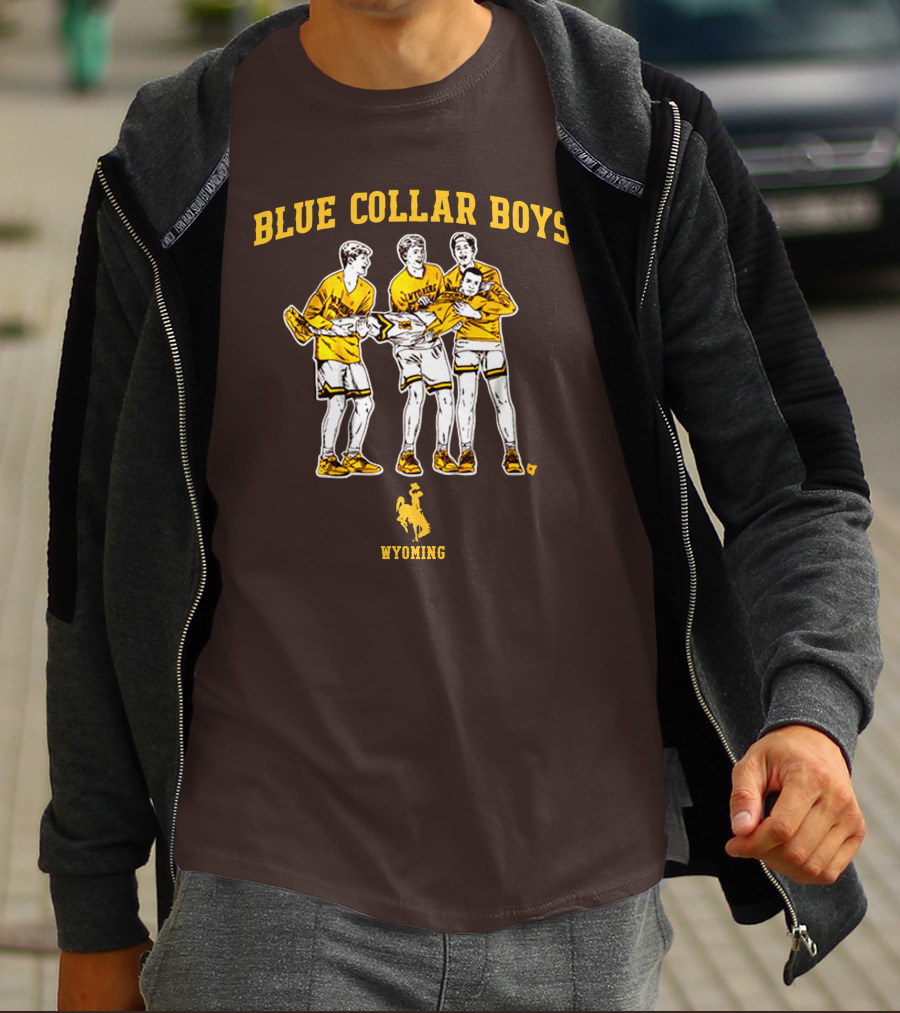 Blue Collar Boys Wyoming Basketball Team T-Shirt