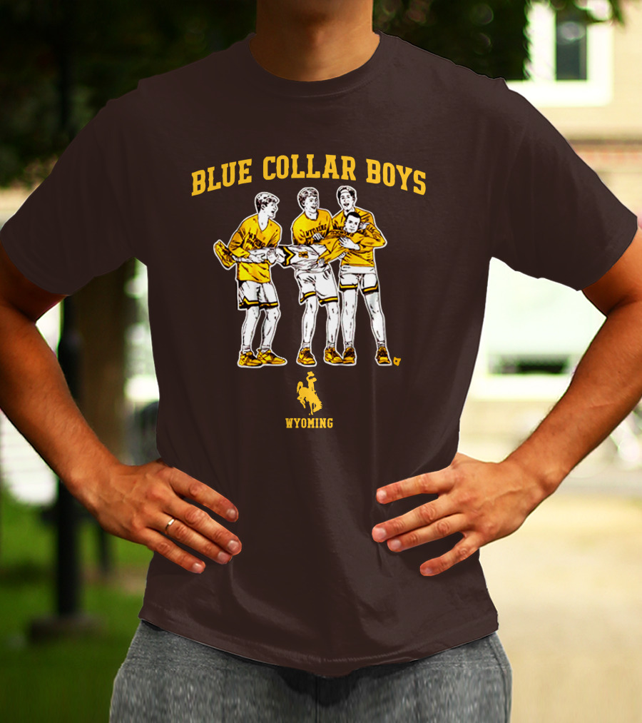 Blue Collar Boys Wyoming Basketball Team T-Shirt