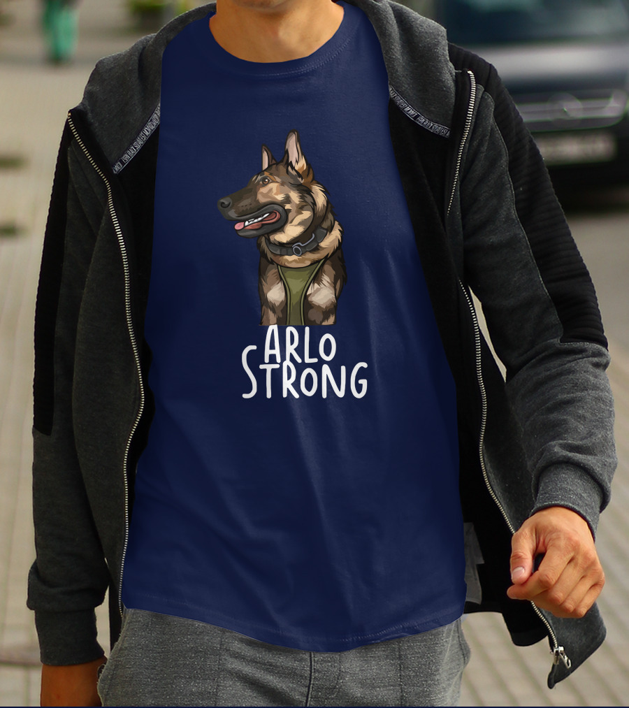 Arlo Strong German Shepherd Drawing T-Shirt