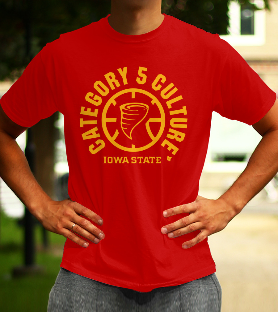 Iowa State Cyclones Category 5 Culture Tornado Emblem T-Shirt
