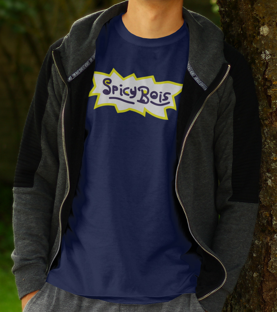 Spicy Bois Bold Text Unique T-Shirt