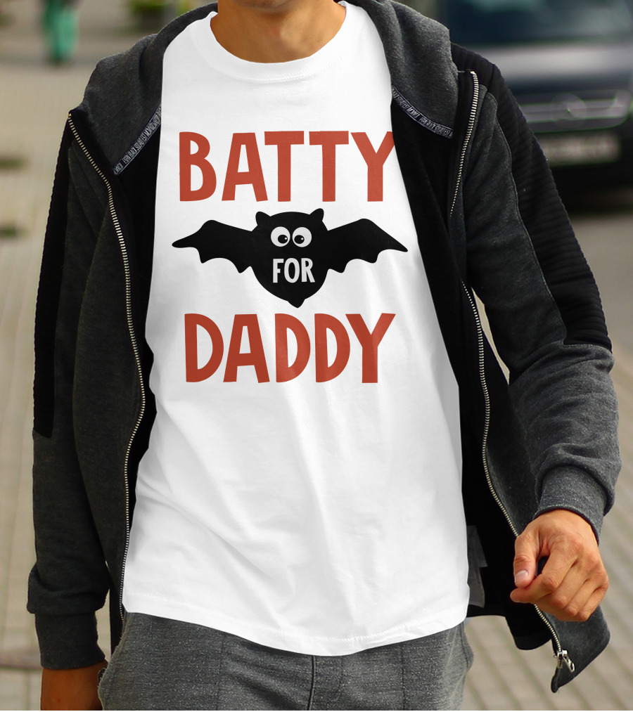 Batty For Daddy Halloween T-Shirt