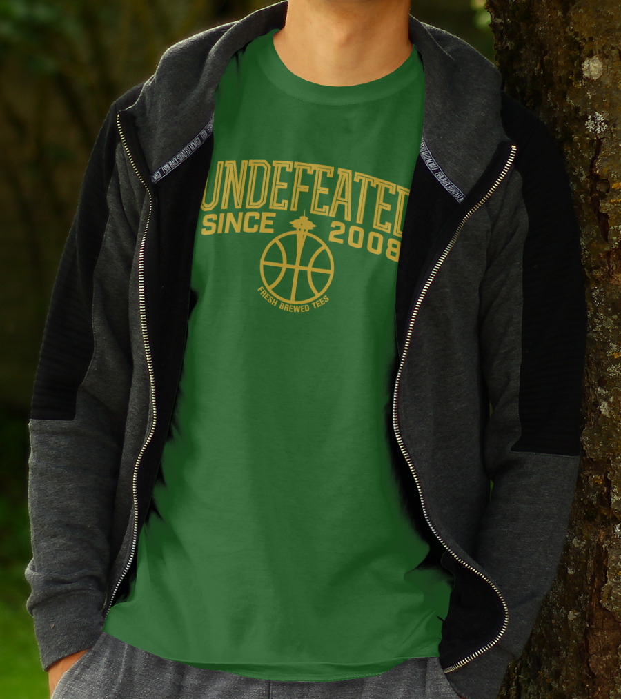 Undefeated Since 2008 Fresh Brewed Tees Basketball T-Shirt