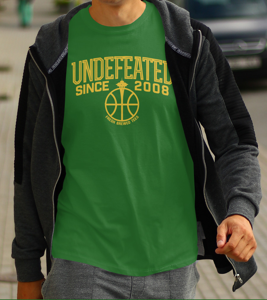 Undefeated Since 2008 Fresh Brewed Tees Basketball T-Shirt