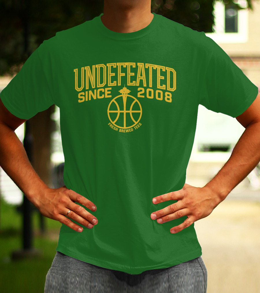 Undefeated Since 2008 Fresh Brewed Tees Basketball T-Shirt