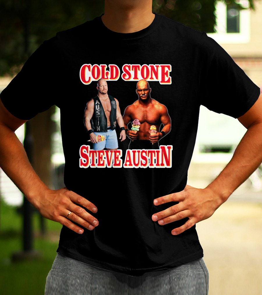 Cold Stone Steve Austin Ice Cream Wrestler Crossover T-Shirt