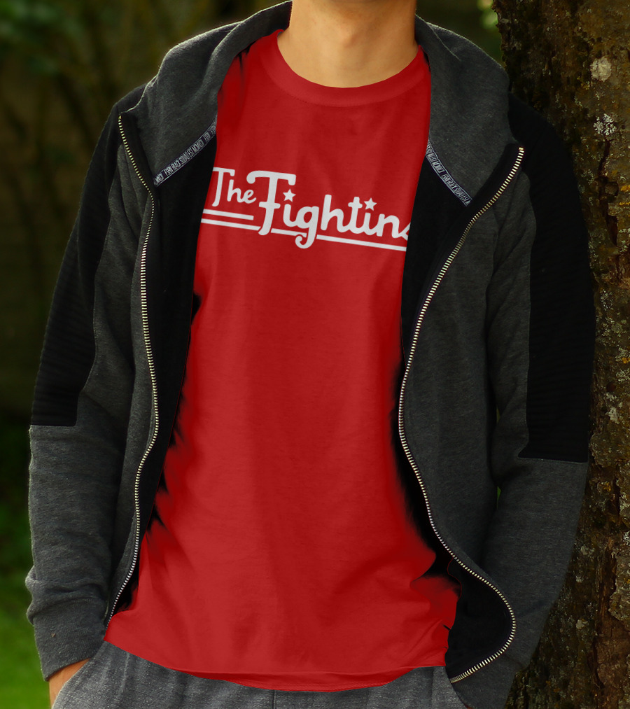 The Fightins Philadelphia Baseball Bold Script Stars Red T-Shirt