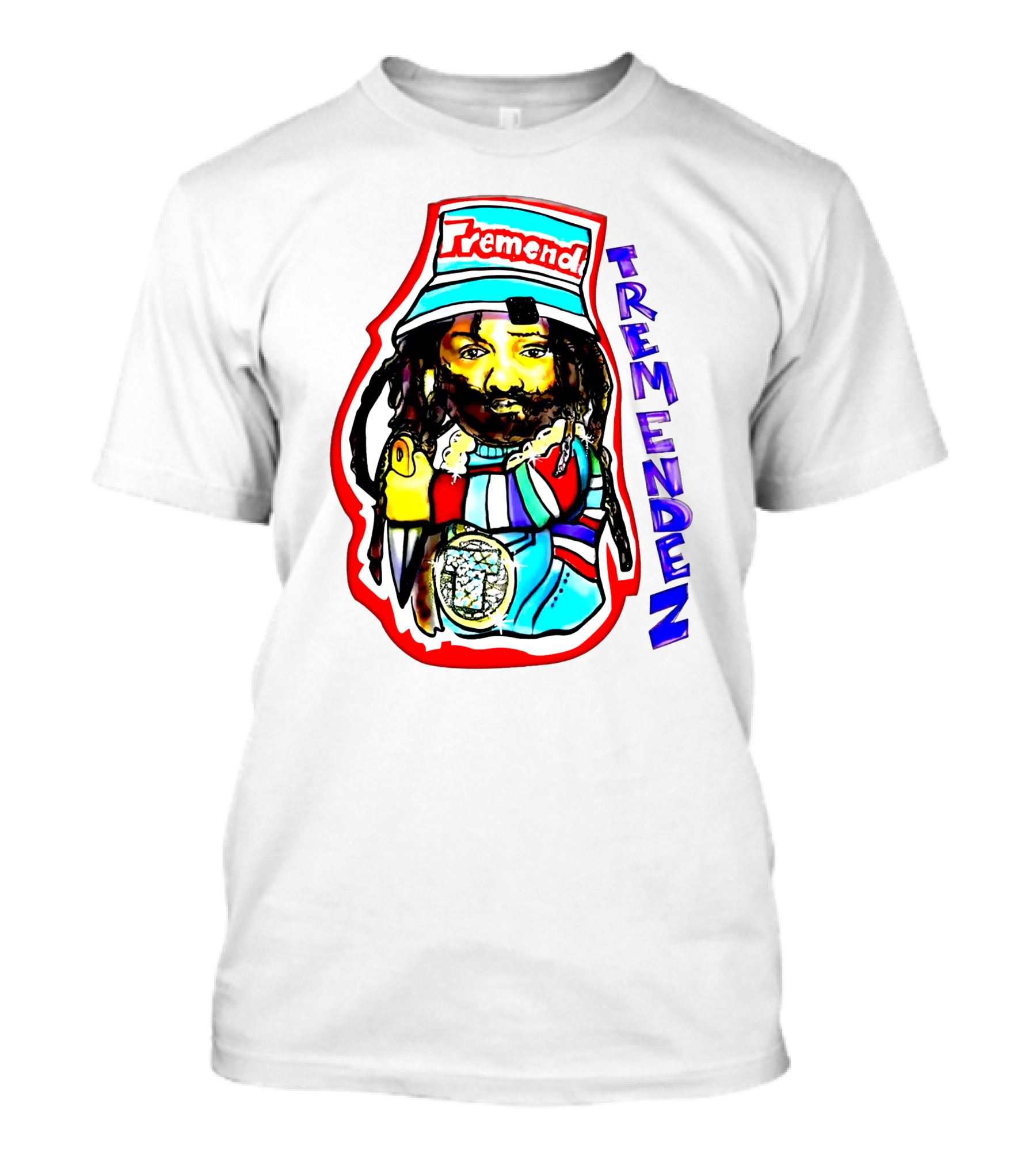 Kanye West Tremendez Tremend Red Blue Colorful T-Shirt