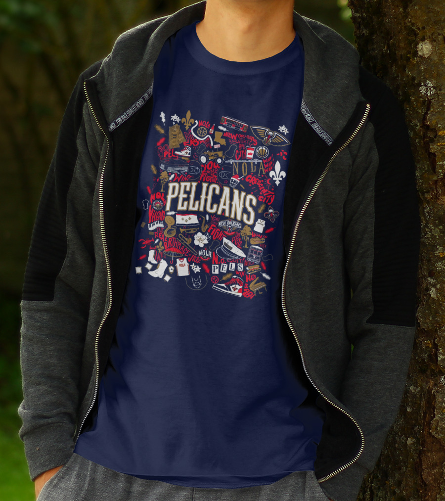 Pelicans NOLA Opening Night Smoothie King Fleur-de-Lis New Orleans Jazz Basketball T-Shirt